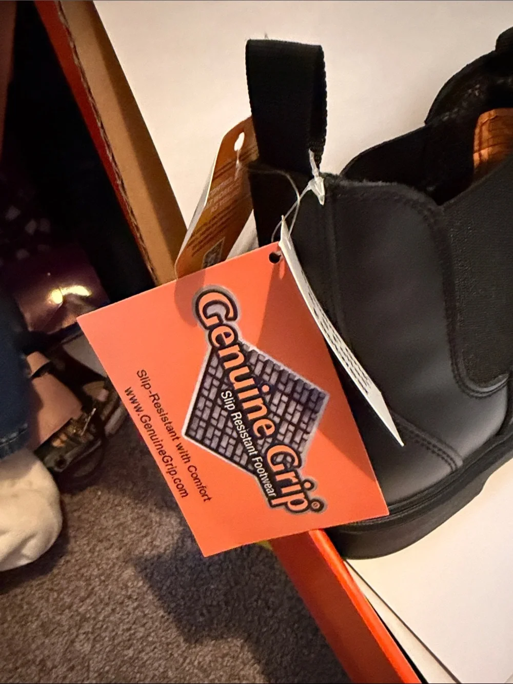 Genuine Grip Safety Boots Black Slip-resistant Boots Men’s 9.5W NIB